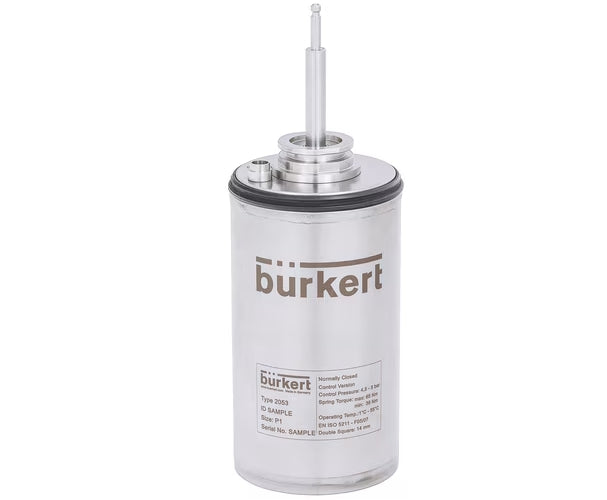 Bürkert 2053 – Pneumatischer Schwenkantrieb zur Automatisierung von Kugelhähnen und Absperrklappen