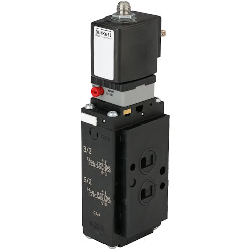 Bürkert 6519 – Vorgesteuertes 3/2, 5/2 oder 5/3 Wege Magnetventil für Pneumatik
