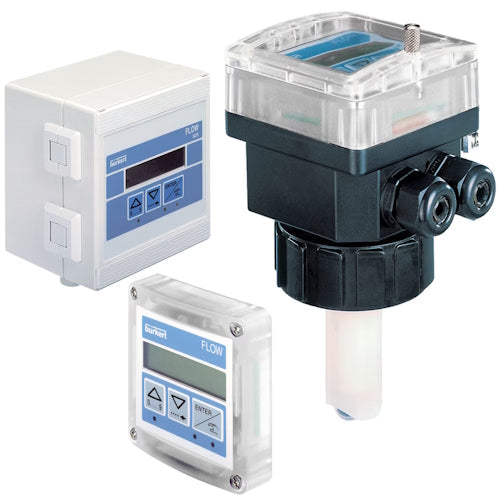 Bürkert 8025 – Insertion-Durchflussmessgerät/Dosiergerät mit Flügelrad und Durchflusstransmitter/Remote-Dosiergerät
